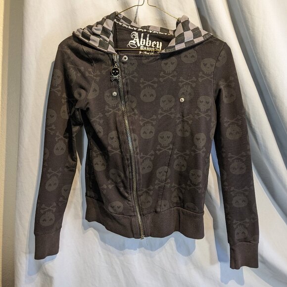 Vintage RARE Abbey Dawn by Avril Lavigne black skull jacket in small! EUC! - Picture 1 of 11